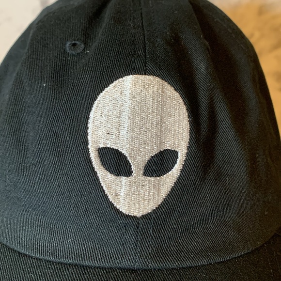 ALIEN BLACK BASEBALL CAP 'DAD HAT' Adjustable - Picture 4 of 7